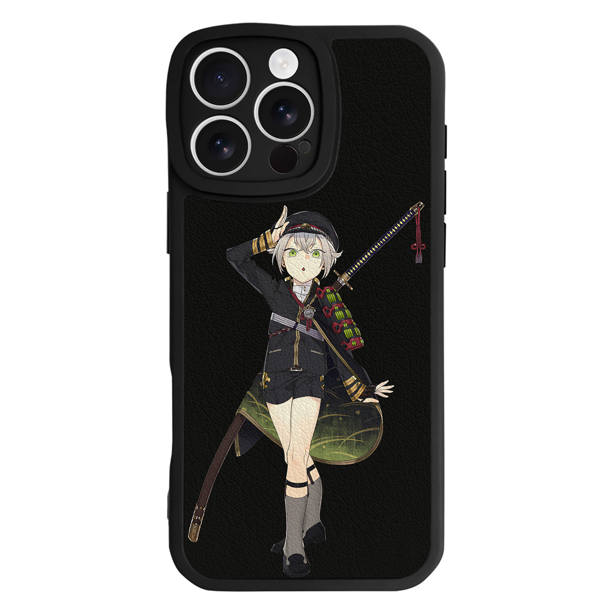 （画像用） 刀剣乱舞 Touken Ranbu 【iPhone 16シリーズ対応】シリコンスマホケース（レザー調） 材質：シリコン